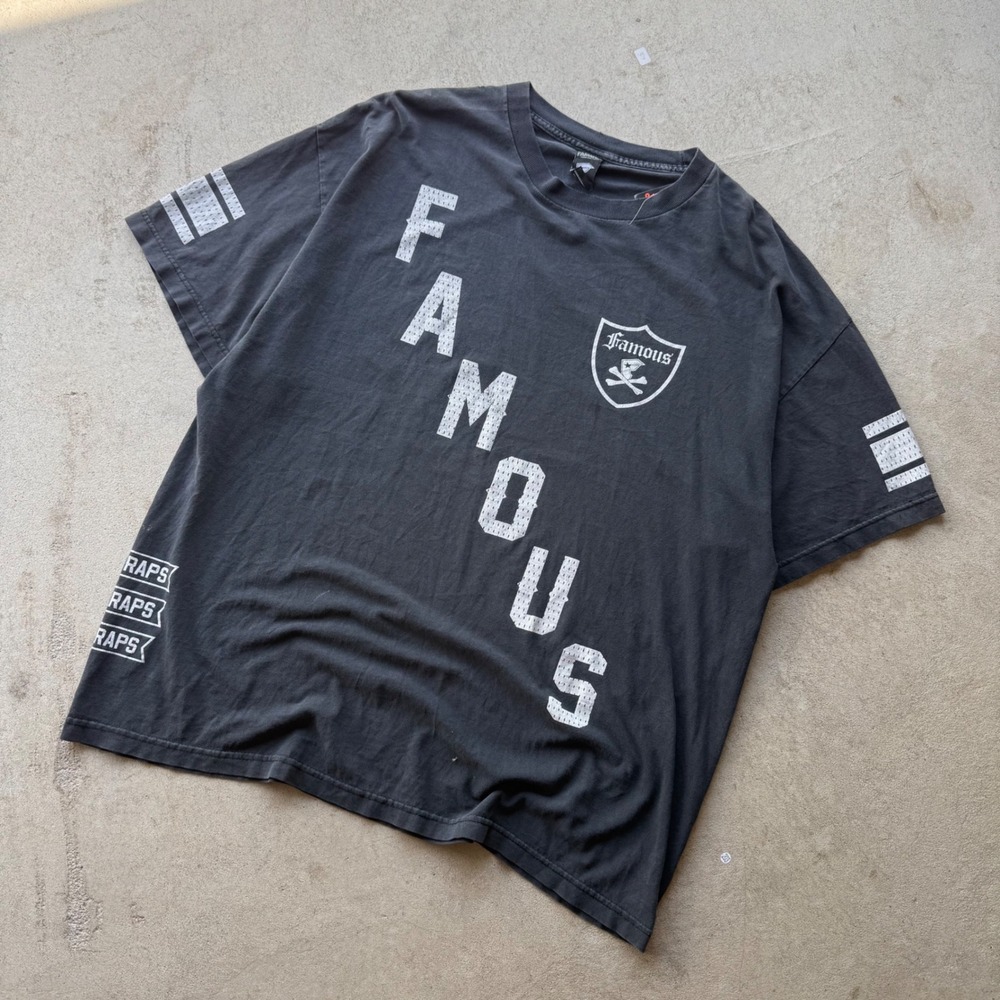 Y2K Mens Famous Stars and Straps Raiders Style Graphic T-Shirt 2XL